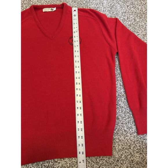 Vintage Iowa State Cyclones V Neck Sweater XL Red Pullover University 80s USA - Picture 6 of 9